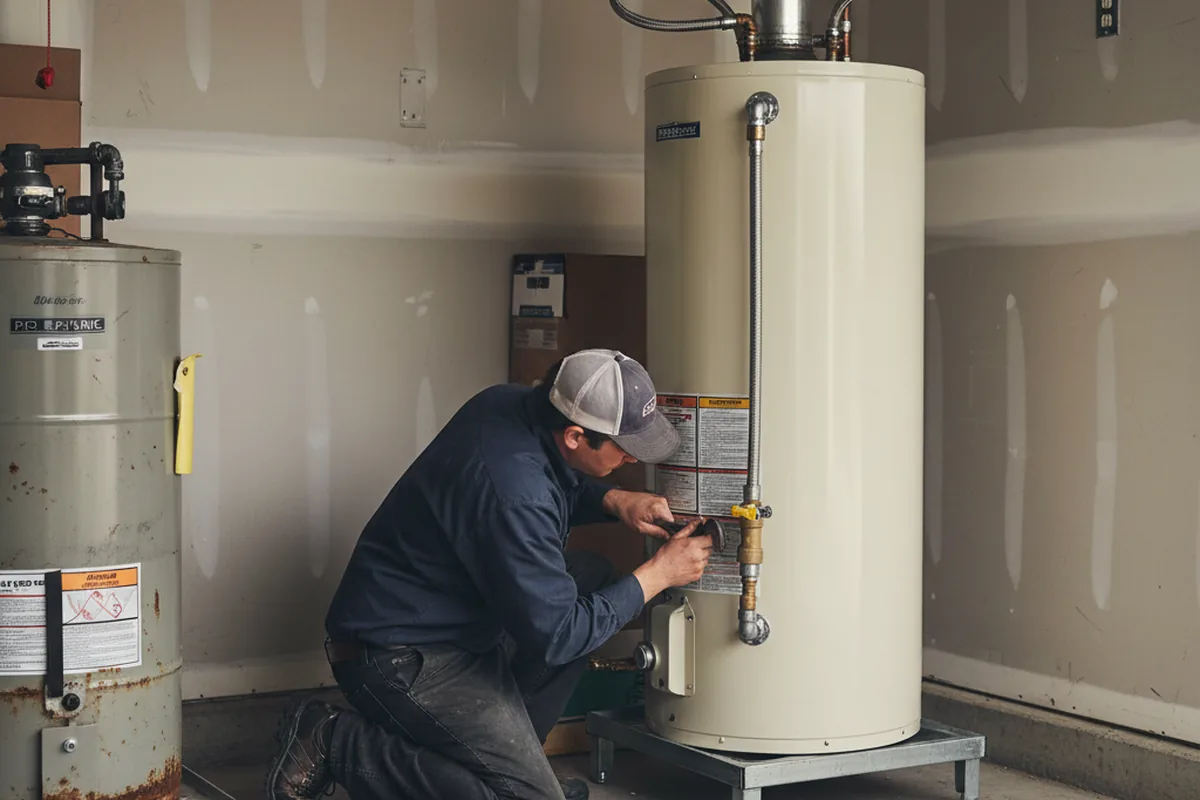 Water heater and shutoff valve replacement in Downingtown